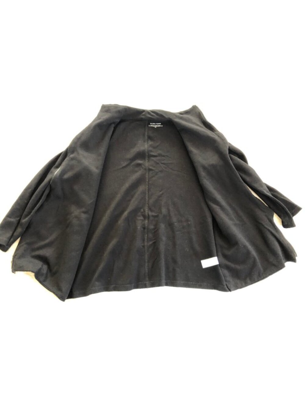 Eileen Fisher Womens Sz Small Black Zip Front Jacket Stretch Side Pockets - Picture 5 of 6